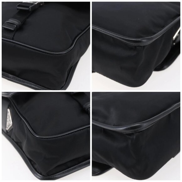 PRADA Shoulder Bag Nylon Black Silver Auth am9570V - Picture 14 of 16